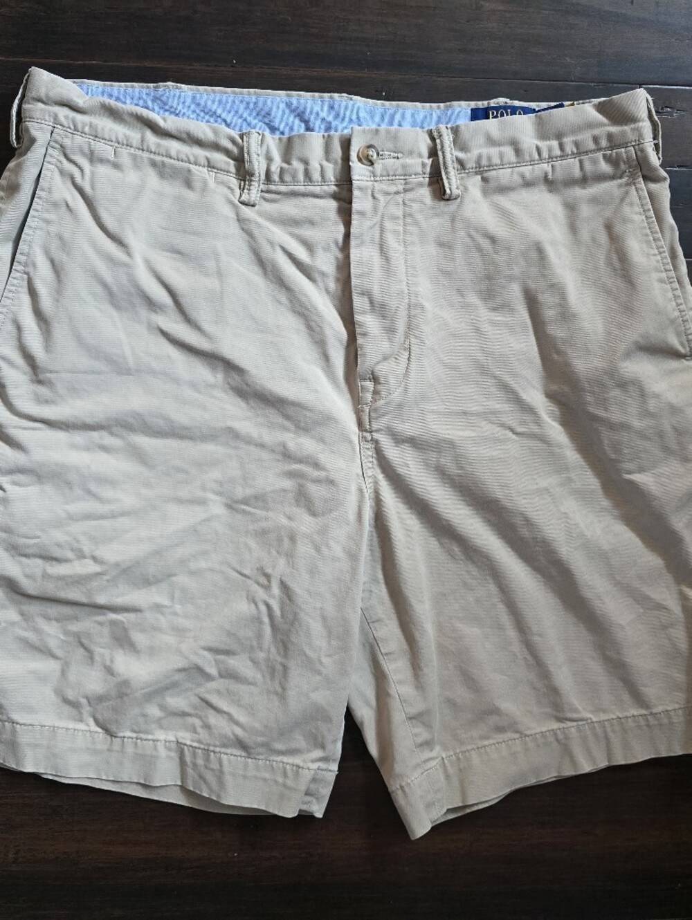 Ralph Lauren Men's Tan Flat-Front Shorts